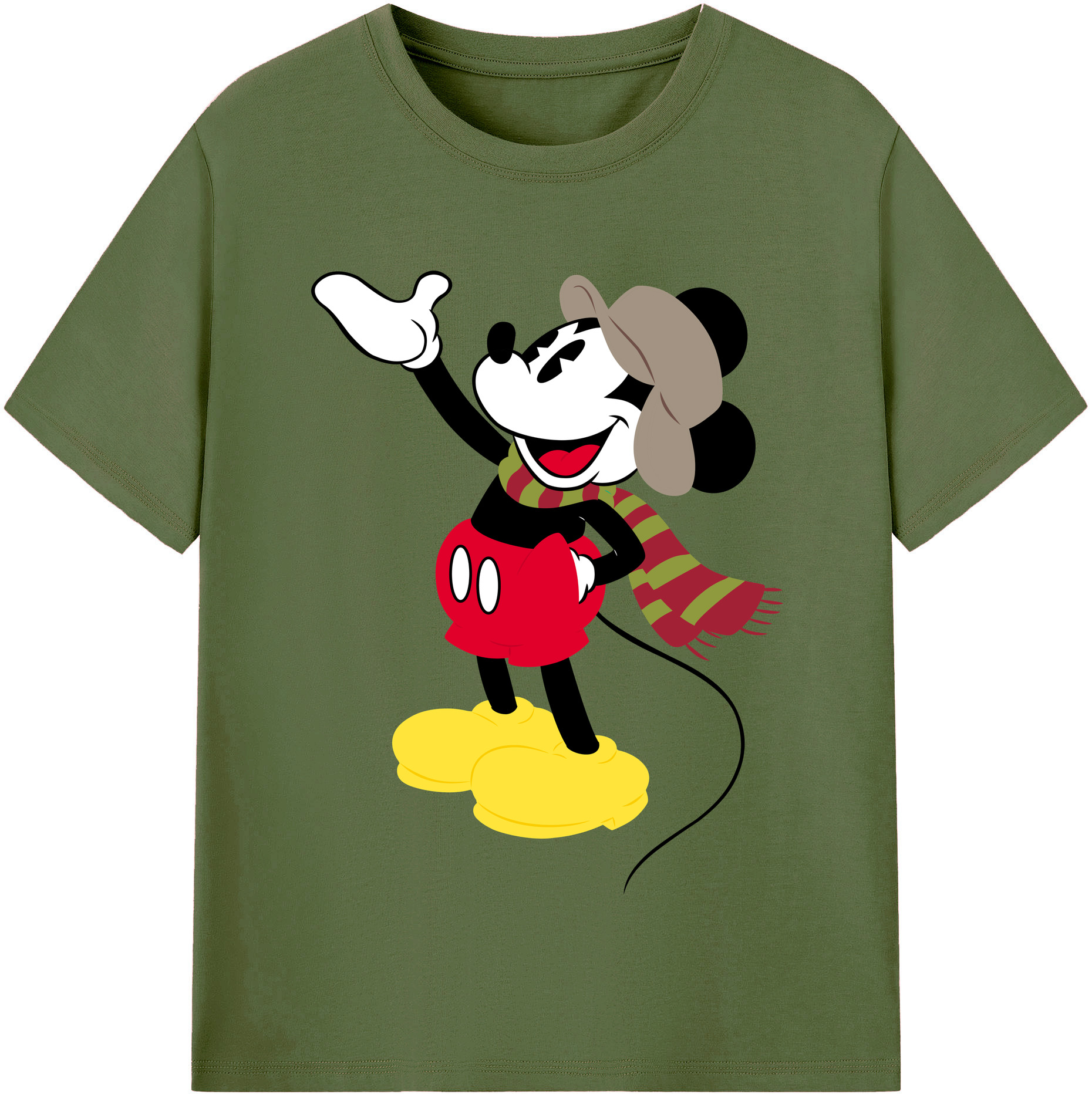 （画像用） ミッキーマウス Mickey Mouse 綿100％半袖Tシャツ（フロントプリント）